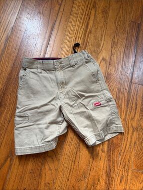Levi's Tan Cargo Shorts with Red Logo Tab